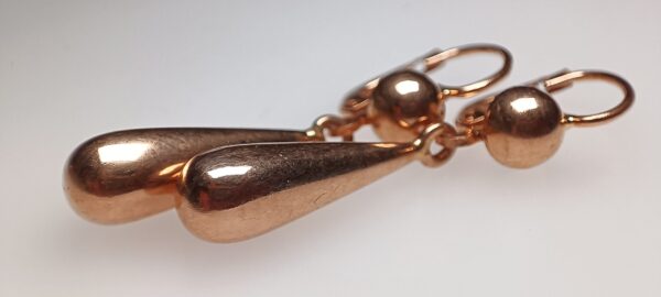 Hochwertige lange 750 Gold 18k Vintage Tropfen Ohrringe