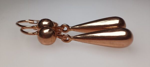 Hochwertige lange 750 Gold 18k Vintage Tropfen Ohrringe – Bild 2