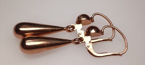 Hochwertige lange 750 Gold 18k Vintage Tropfen Ohrringe – Bild 3