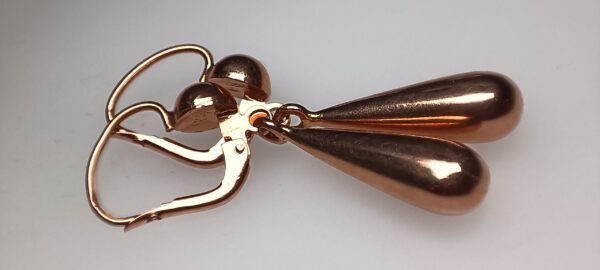 Hochwertige lange 750 Gold 18k Vintage Tropfen Ohrringe – Bild 6